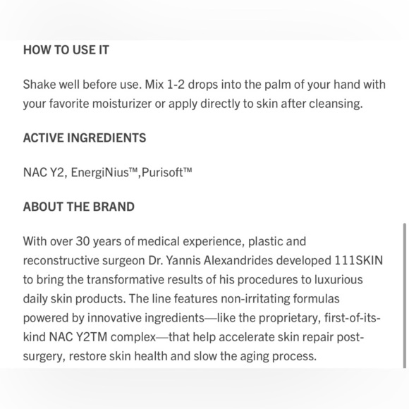 111SKIN NAC Y² Pollution Defence Booster - Booster Defense Anti-Pollution - Picture 3 of 3